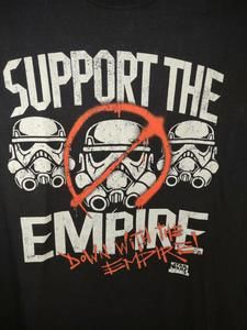 Star Wars Men's Size LG T-Shirt -Support the Empire / Down With the Empire NWT
